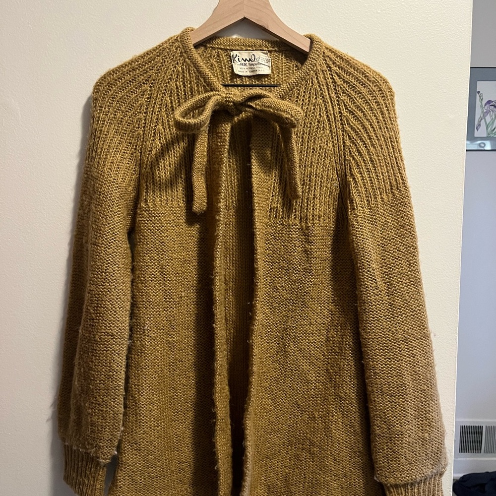 long tie front cardigan